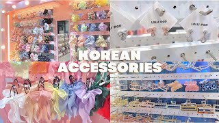 Korean accessories shopping 🎀 best hair accessories collection [upl. by Walrath]