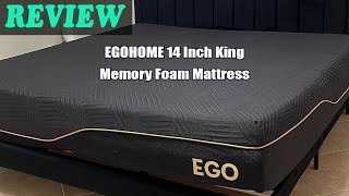 EGOHOME 14 Inch King Memory Foam Mattress Review 2024 [upl. by Iloj584]