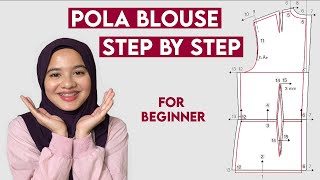 Pola blousekurung modern step by step for beginner [upl. by Amye]