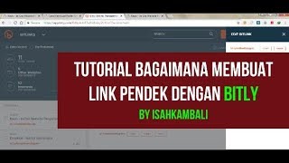 Tutorial bagaimana membuat link pendek dengan bitly [upl. by Yrrac]