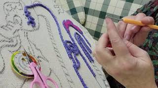 Beginner Tutorial Using a Crochet Hook for Rug Hooking Im changing my answer to a huge YES [upl. by Nailij]