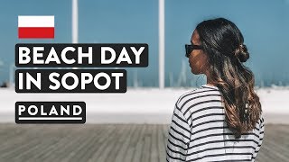 LARGEST WOODEN PIER IN EUROPE Sopot Beach Day from Gdansk  Poland Travel Vlog [upl. by Xuagram658]