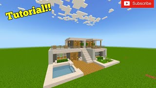 SMALL MODERN HOUSE TUTORIAL IN MINECRAFT viral trending [upl. by Rehptosirhc429]