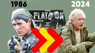 Platoon 1986 vs 2024 All Cast Then and Now [upl. by Ilhsa]