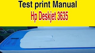 Test Print Manual Printer Deskjet Hp 3635 [upl. by Barb]