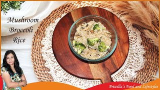 Broccoli amp Mushroom Rice have never been this delicious Mushroom Broccoli Rice Recipe Rice Recipe [upl. by Notsuh648]