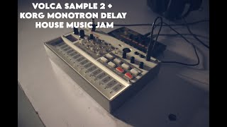 Korg Volca Sample 2  Korg Monotron Delay House Music JAM and improvisation [upl. by Molini]