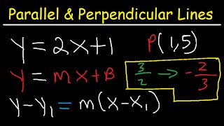 EXAMPLE Finding the equation of a line through a point and perpendicular to another line [upl. by Selrahc376]