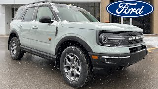 2024 Ford Bronco Sport Badlands 4x4 400A 20L EcoBoost w Premium Pkg in Cactus Grey WalkAround [upl. by Hterag718]