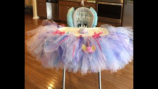 How to attach a tutu to a high chair [upl. by Akital469]