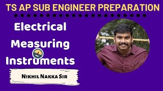 Telugu Important Points about PMMC Instruments  TS AP Sub Engineer Course  Nikhil Nakka [upl. by Elocaj]