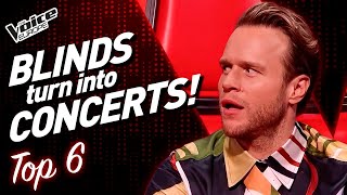 BLIND AUDITIONS turn into CONCERTS on The Voice  TOP 6 Part 3 [upl. by Aidam679]