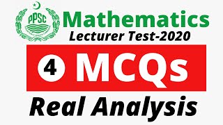 PPSC  Real Analysis MCQs  Lecture 4 [upl. by Booth]