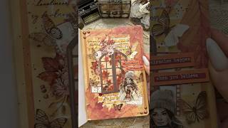 ASMR journal red autumn🧣☕️🍁asmr journaling scrapbooking journal journalwithme fyp diy [upl. by Munster]