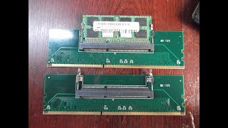 SODIMM DDR3 LAPTOPDiZÜSTÜ RAMi DESKTOP MASAÜSTÜ ANAKARTA TAKMAKSODIMM Masaüstü Adaptör TEST [upl. by Carnes366]