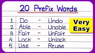 20 Prefix words  Prefix words in English  Prefix words  Suffix and Prefix Words prefix [upl. by Gusella]