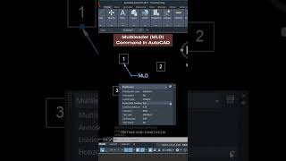 Multileader MLD Command  AutoCAD Tutorial shorts autocad [upl. by Damha]