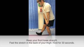 Physiotherapy Quads and hamstring stretch [upl. by Caines394]