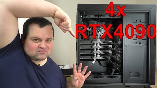 Nejvýkonnější počítač na youtube 4x RTX4090 512GB RAM GPU workstation Blender VRay OctaneBench [upl. by Ahsyat433]