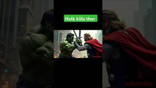 Hulk kills thor  thor death scene  shortsfeed hulk [upl. by Nylidnam]