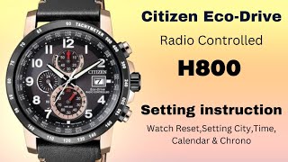 Citizen EcoDrive H800 Manually Setting instruction  Radio Controlled [upl. by Anairdna]