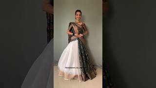 Lehenga Draping using 2 sarees shorts lehenga saree GroomingwithUtkarsha [upl. by Anu]