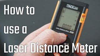 How to use a Laser DistanceRange Measure  distanceareavolumepythagorus TACKLife review [upl. by Audre]