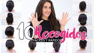 Los 10 mejores peinados y recogidos fáciles rápidos y bonitos  Patry Jordan [upl. by Atinod]