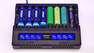 XTAR VC8S LiIon Battery Charger Capacity and Internal Resistance Meter in One [upl. by Cord]