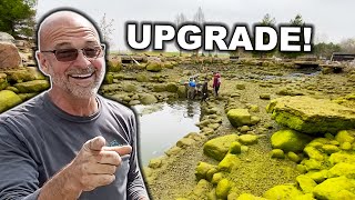 Recreation swim koi pond DIY build 6000 gallons expanding old 1000 gal koi pond [upl. by Mauceri]