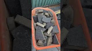 How to mark and neatly cut driveway paving blocks [upl. by Jacquenette]