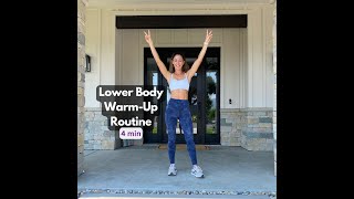 4 Min Lower Body Warm Up Routine [upl. by Atiruam]