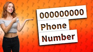 What does 000000000 phone number mean [upl. by Herm]