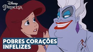 Pobres corações infelizes  com letra  A Pequena Sereia [upl. by Yelsnia498]