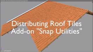 Distributing Roof Tiles using the Addon  Snap Utilities [upl. by Myrlene]