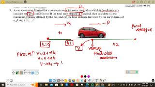 equation of motion question no 9 solution [upl. by Ward]