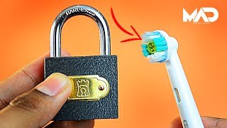 How to pick a lock in seconds with a toothbrush [upl. by Aivatnuhs]