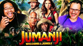 JUMANJI WELCOME TO THE JUNGLE 2017 MOVIE REACTION FIRST TIME WATCHING Dwayne Johnson  Review [upl. by Adnalra433]