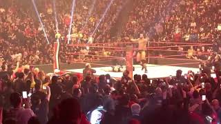 Drew McIntyre LAYS OUT Brock Lesnar CRAZY CROWD REACTION [upl. by Llerahc]