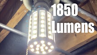 JacobsParts LED Corn Light Bulb 17W  100W Equivalent 1850lm 75Chip E26 Cool Daylight White 6000K [upl. by Gnos]