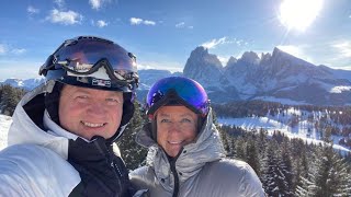 Skifahren Südtirol St Ulrich Seiser Alm Sellaronda 01 2023 4K [upl. by Avir]