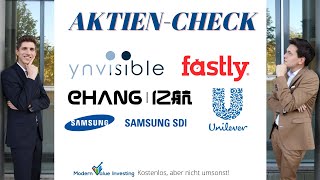 Unilever jetzt VERKAUFEN Ynvisible  Fastly  eHang  Samsung SDI  Aktien  Check [upl. by Arahsit]