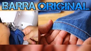 Ganhe Dinheiro Com Consertos BARRA JEANS ORIGINAL How to hem your Jeans [upl. by Ymaral]