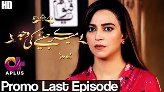 Meray Jeenay Ki Wajah  EP 80 Last  Promo  Aplus  Bilal Qureshi Hiba Ali Faria Sheikh  C4I1 [upl. by Merrie730]