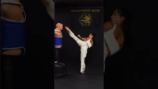 continue mawashi geri kick  karate martialarts shorts [upl. by Busch]