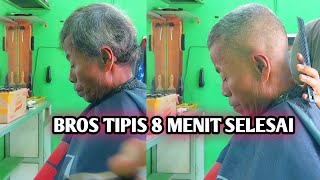 Tutorial potong rambut pria model tipis orang tua model rambut 2024 cara cukur rambut mudah  ASMR [upl. by Esilram]