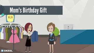 English Conversation Lesson 58 Moms Birthday Gift [upl. by Nissa]