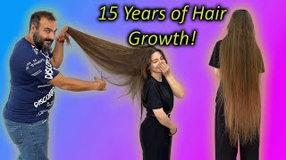 AMAZING HAIR 15 Years of Hair Growth ASMR Haircut But Not What You Think [upl. by Algernon]