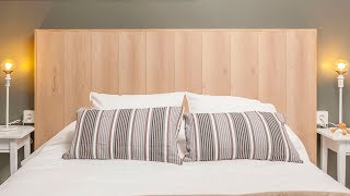 Crear cabecero de cama de madera con lamas de parqué  Decogarden [upl. by Lasko]