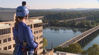 Harrisburg mentorship program raises money from 18 stories up [upl. by Raffin196]